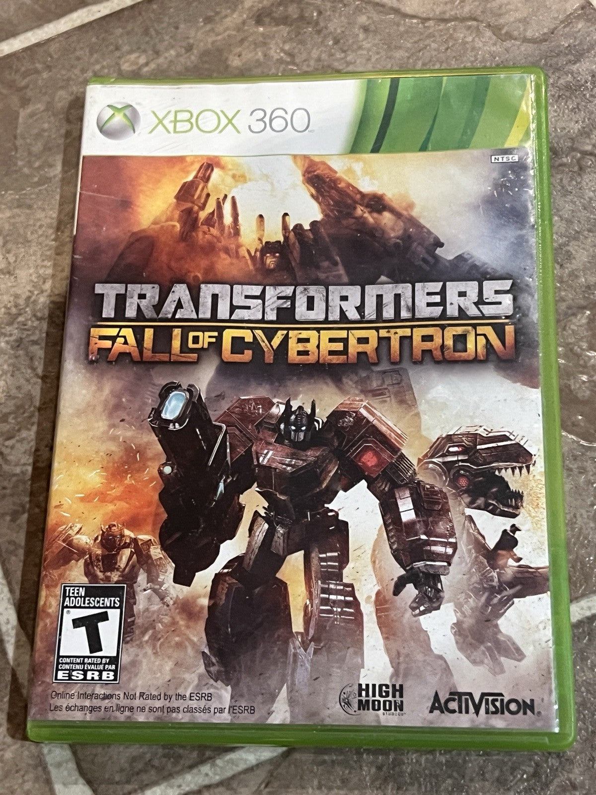 Transformers Fall of Cybertron (Microsoft Xbox 360) CASE AND MANUAL ONLY NO GAME