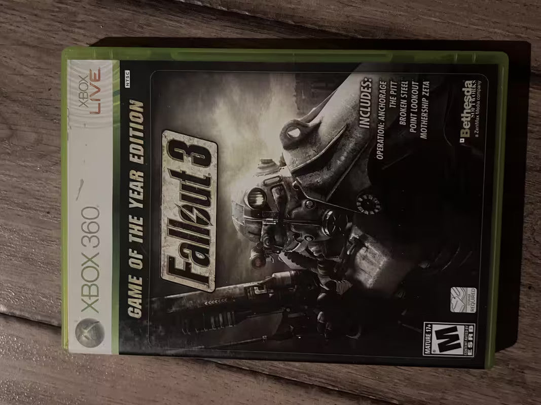 Fallout 3: Game of the Year (Microsoft Xbox 360, 2009) NO MANUAL DISC 1 ONLY
