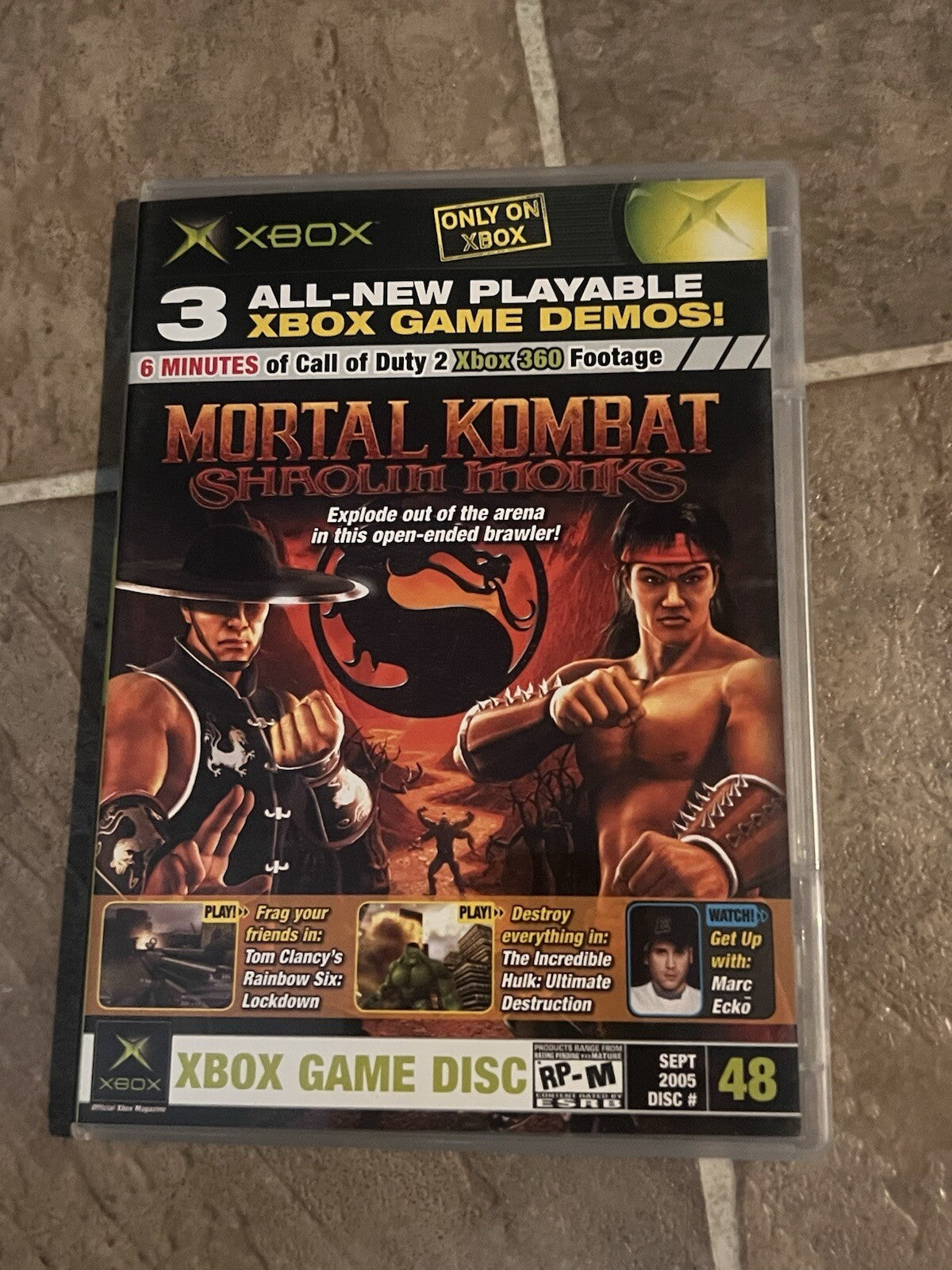 Mortal Kombat Shaolin Monks Official Xbox Magazine Demo Disc #48 Sept 2005