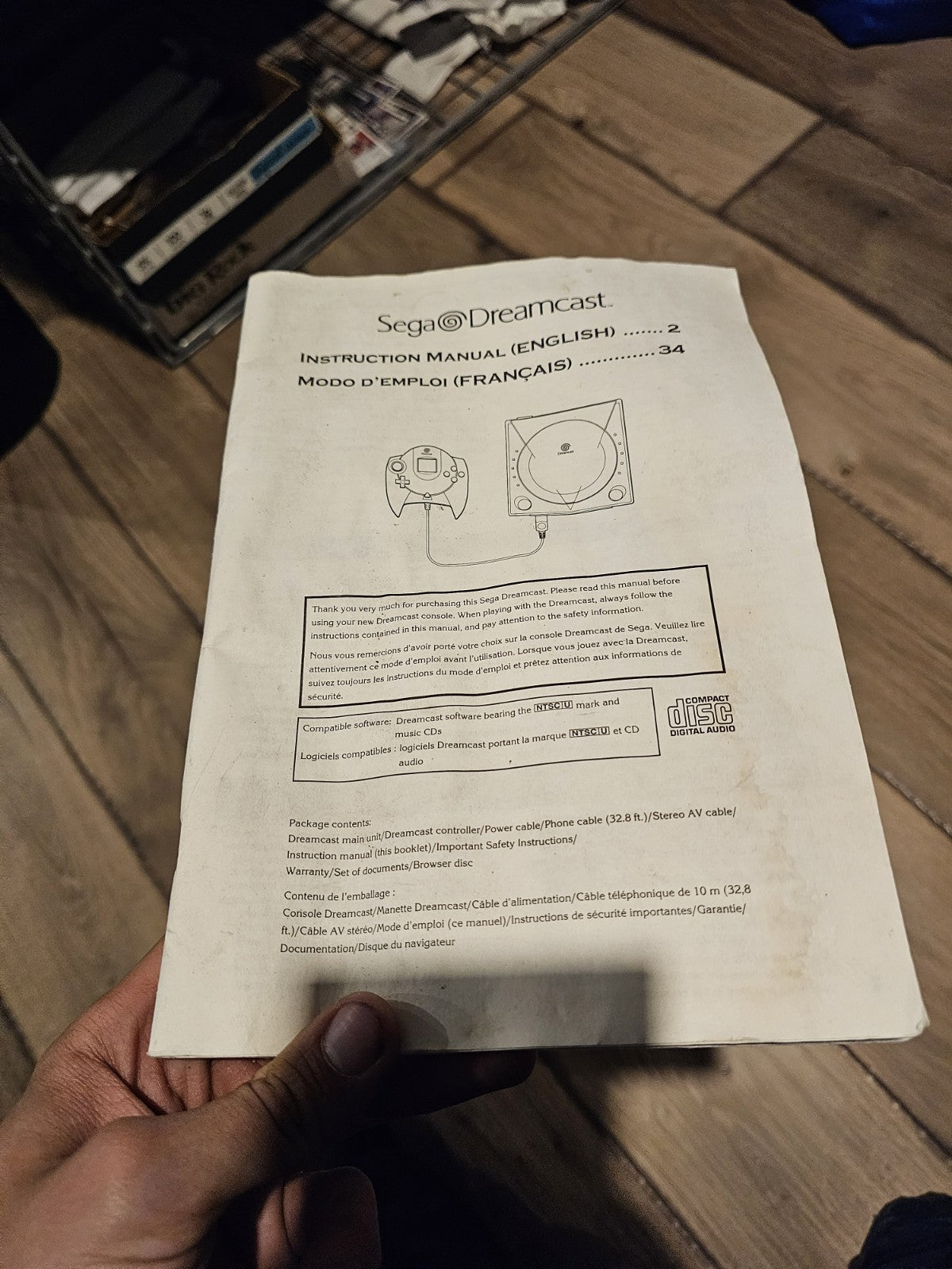 Sega Dreamcast Console Instruction Booklet Manual Only Bilingual
