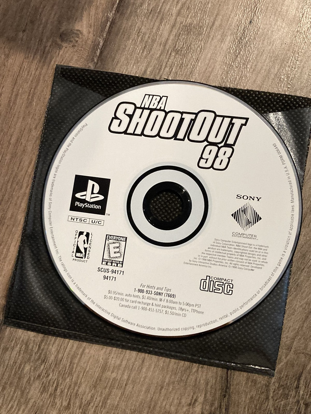 NBA ShootOut 98 (Sony Playstation 1 PS1, 1998) DISC ONLY