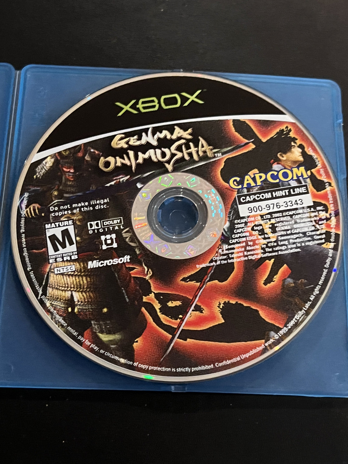 Genma Onimusha (Microsoft Xbox, 2002) DISC ONLY