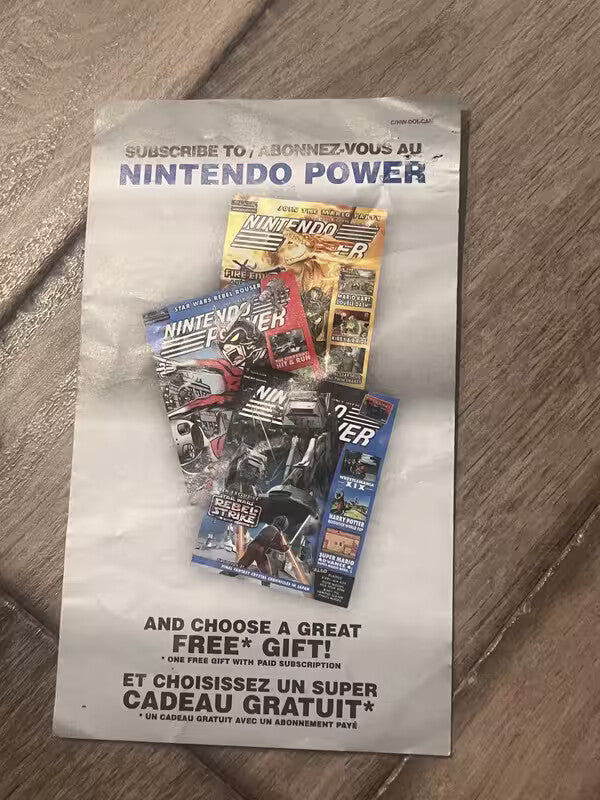 2003 Subscribe to Nintendo Power GameCube Insert Free Gift Offer C/HW-DOL-USA-1