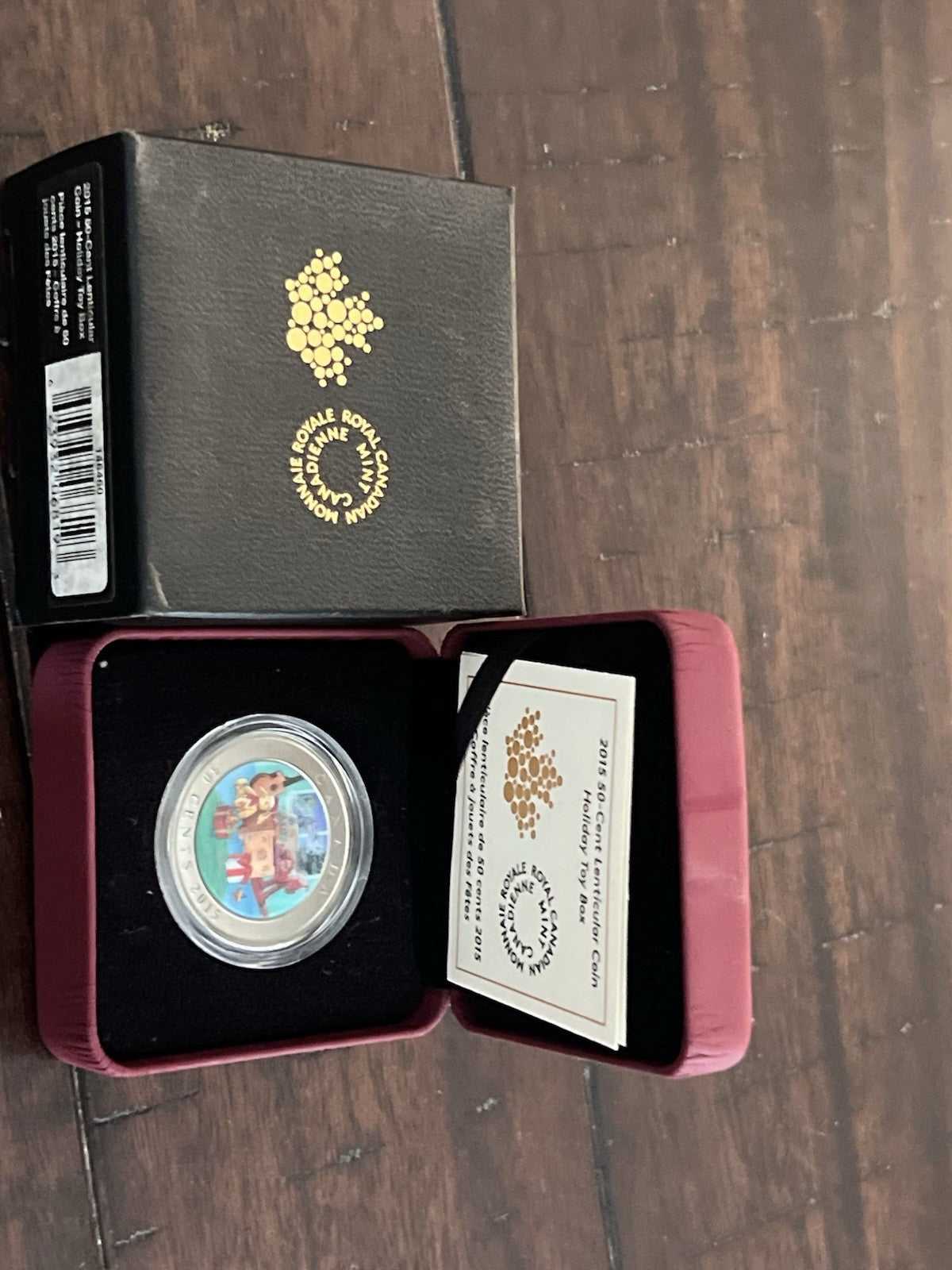 2015 Canada 50 cent Lenticular Coin - Holiday Toy Box (COA+BOX)
