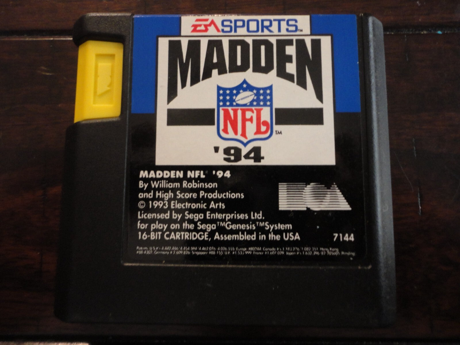 Madden NFL '94 (Sega Genesis, 1993) CART ONLY