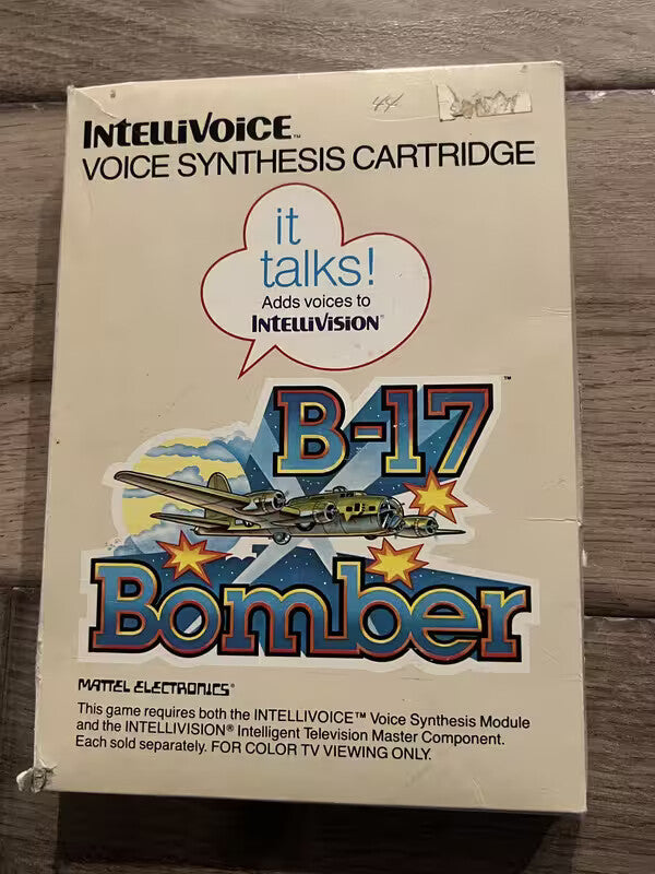 B-17 Bomber (Intellivision, 1982) CIB NO OVERLAYS