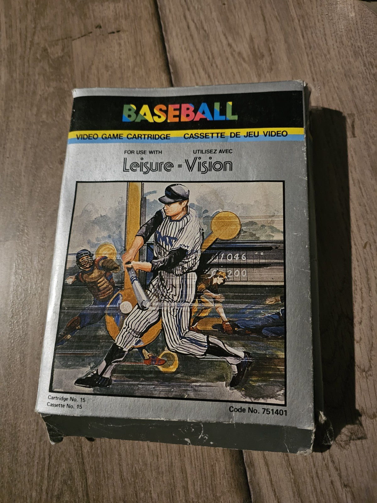 Baseball (Leisure Vision, 1982) CANADIAN MISSING OVERLAY AND MANUAL