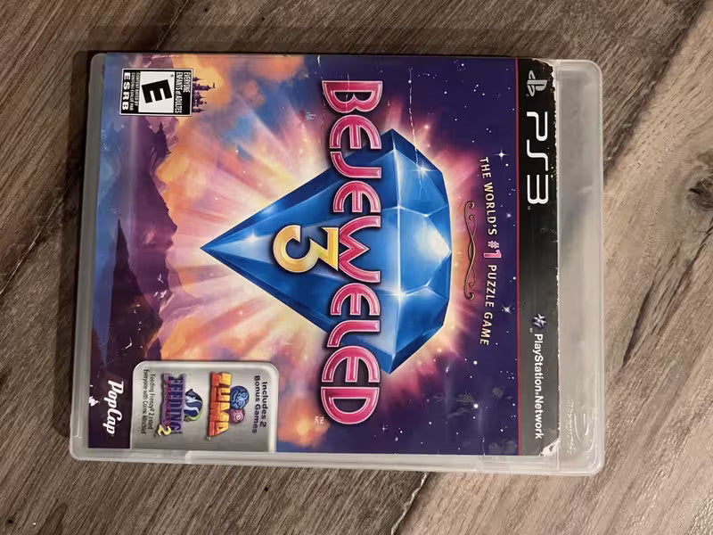 Bejeweled 3 (Sony Playstation 3, 2011) NO MANUAL