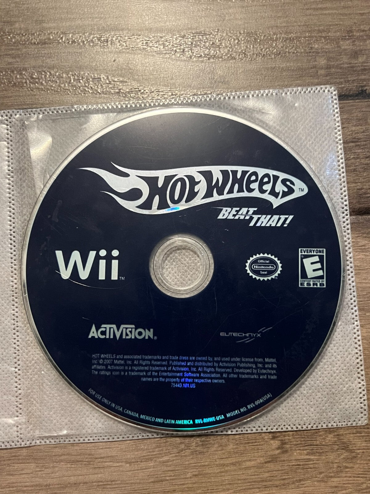 Hot Wheels: Beat That (Nintendo Wii, 2007) DISC ONLY