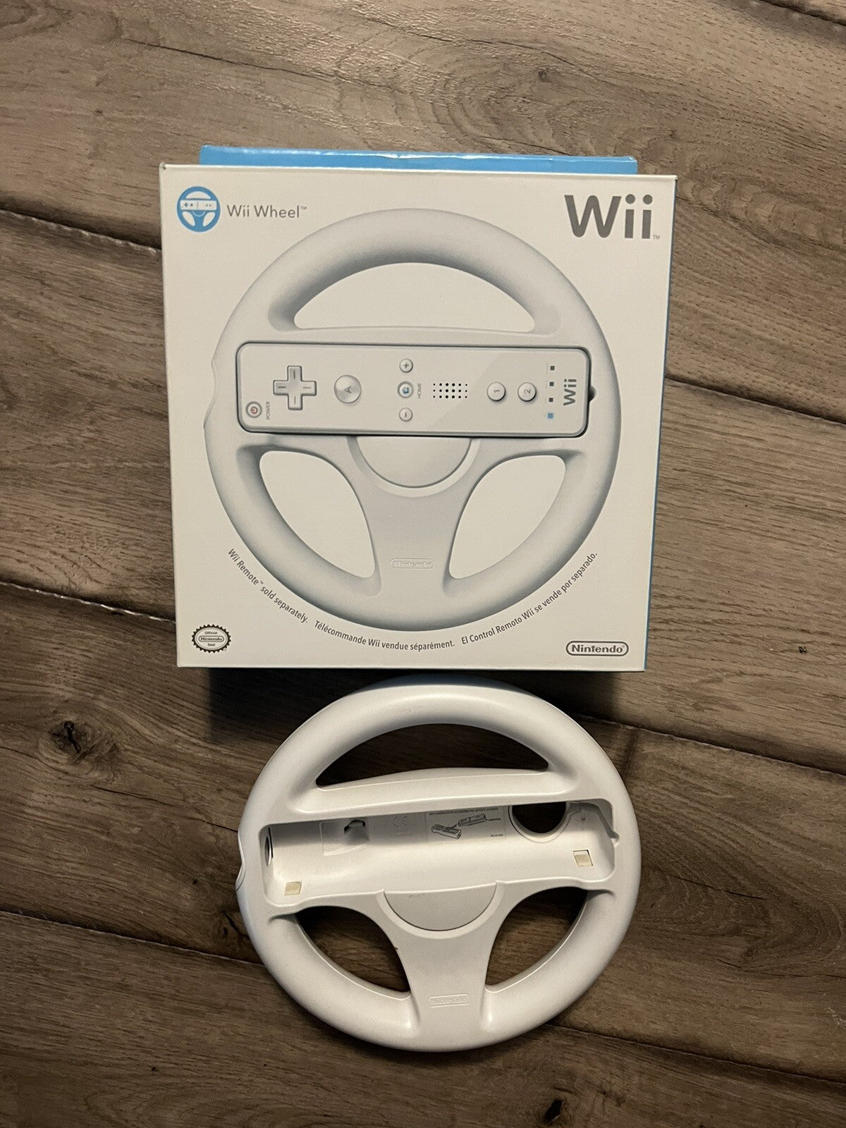 Nintendo Wii Steering Wheel RVL-024 Complete CIB Authentic OEM Box