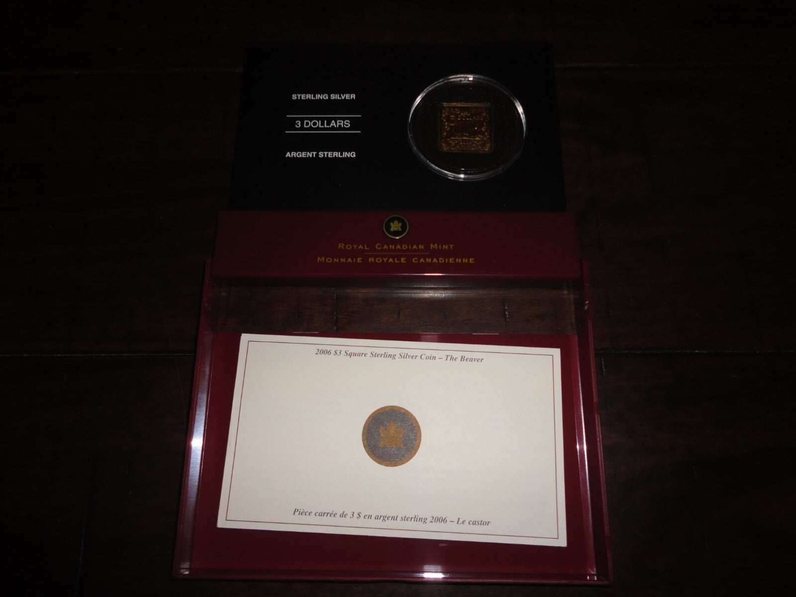 2006 Canada $3 Gold Plated Sterling Silver Coin: The Beaver (NO OUTER BOX)