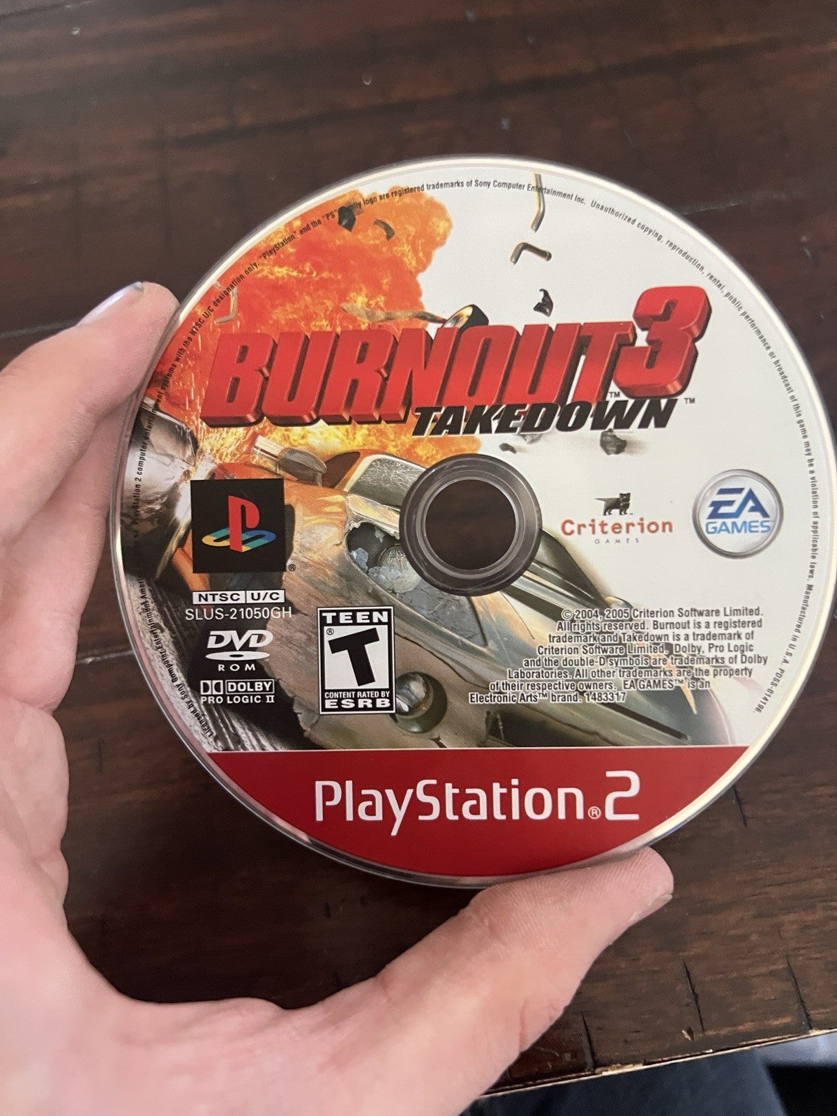 Burnout 3: Takedown - Greatest Hits (Sony PlayStation 2, 2004) DISC ONLY