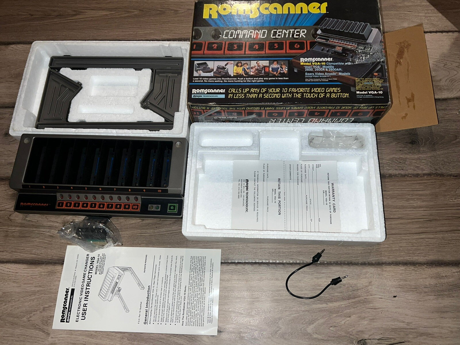 Atari VCS 2600 Romscanner Console Accessories Hales VGA-10 CIB MINT IN BOX