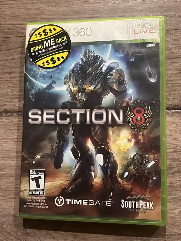 Section 8 (Microsoft Xbox 360, 2009) NO MANUAL
