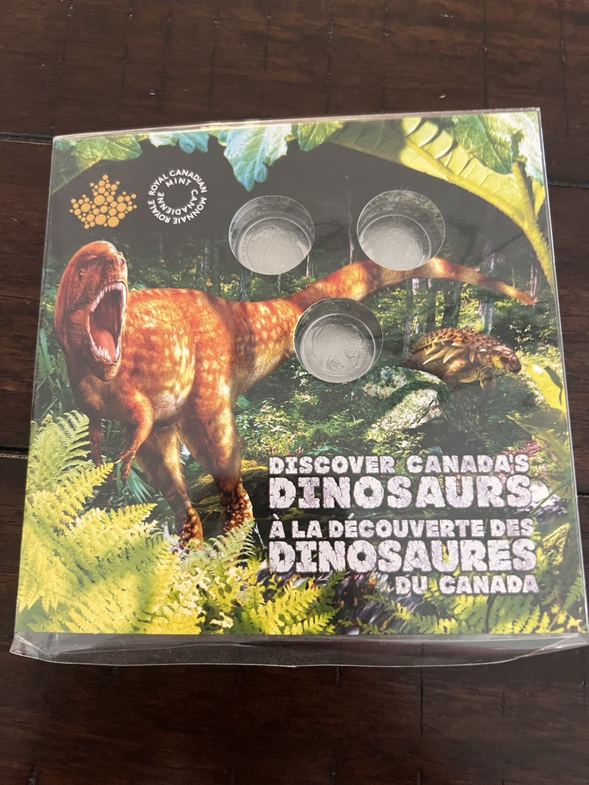 2019 Discover Canada's Dinosaurs 3 Quarters Coins Set RCM Silver