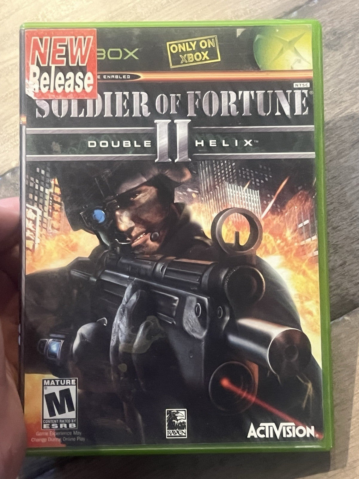 Soldier of Fortune II Double Helix (Microsoft Xbox, 2003) CASE + MANUAL ONLY