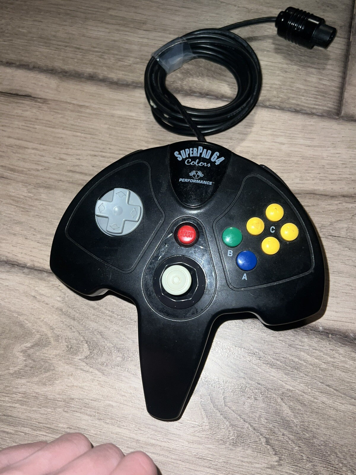 Superpad 64 Blue Gaming Controller N64 Nintendo 64 Model P-307 Colors Interact
