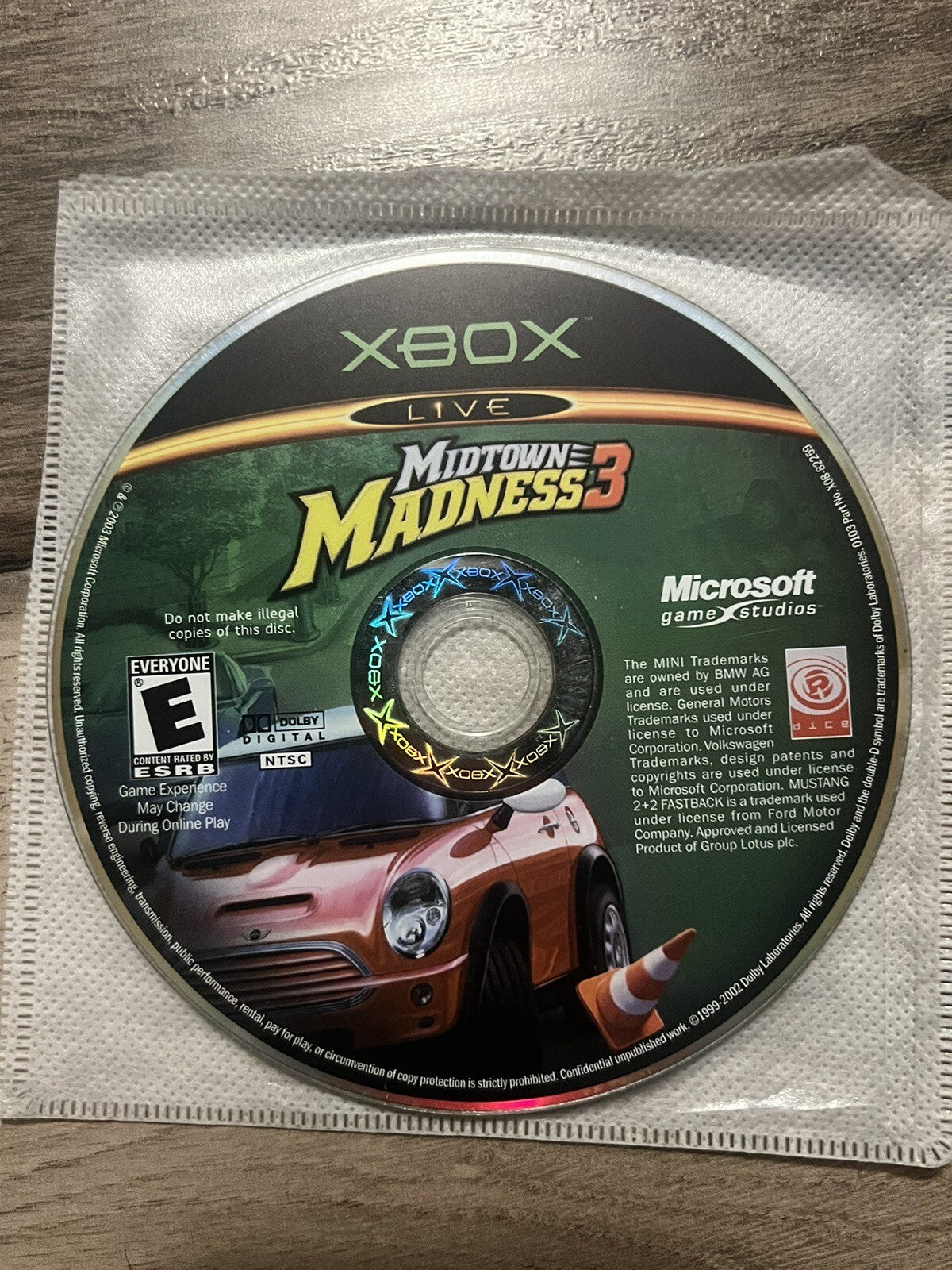 Midtown Madness 3 (Microsoft Xbox, 2003) DISC ONLY