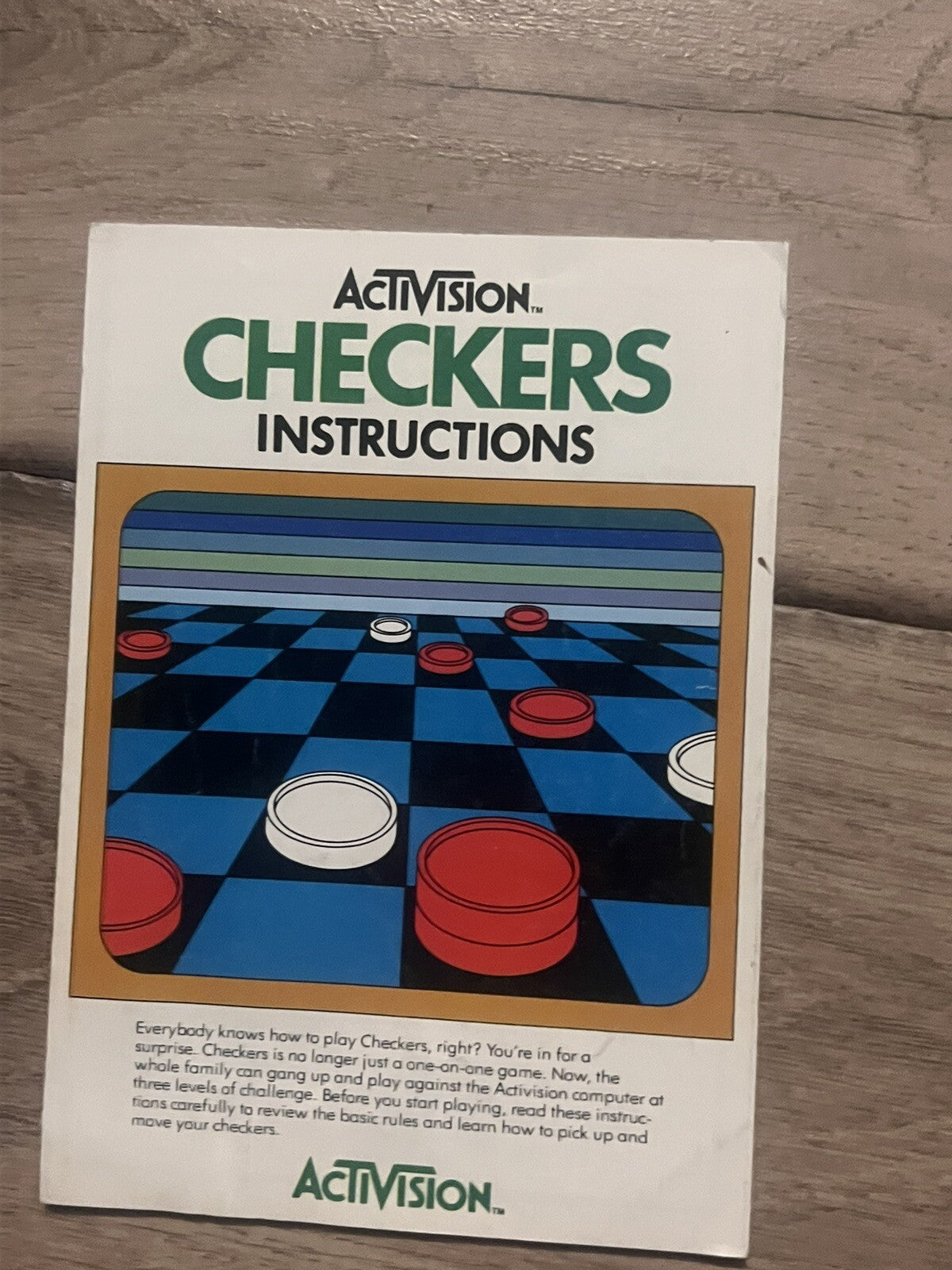 Checkers (Atari 2600, 1980) MANUAL ONLY