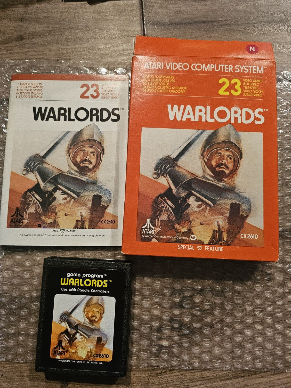 Warlords (Atari 2600, 1981) CIB COMPLETE INTERNATIONAL