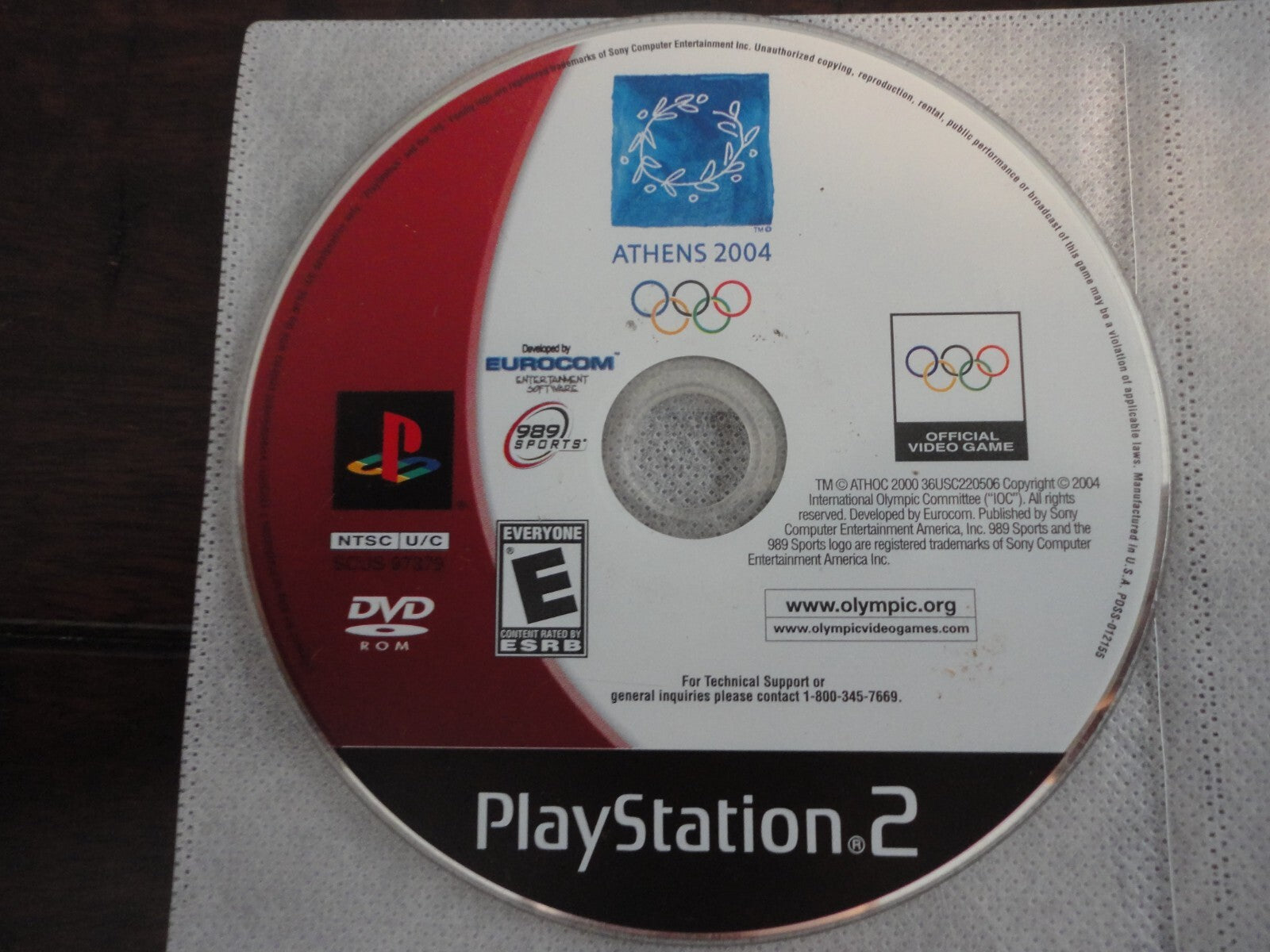 Athens 2004 (Sony PlayStation 2, 2004) DISC ONLY