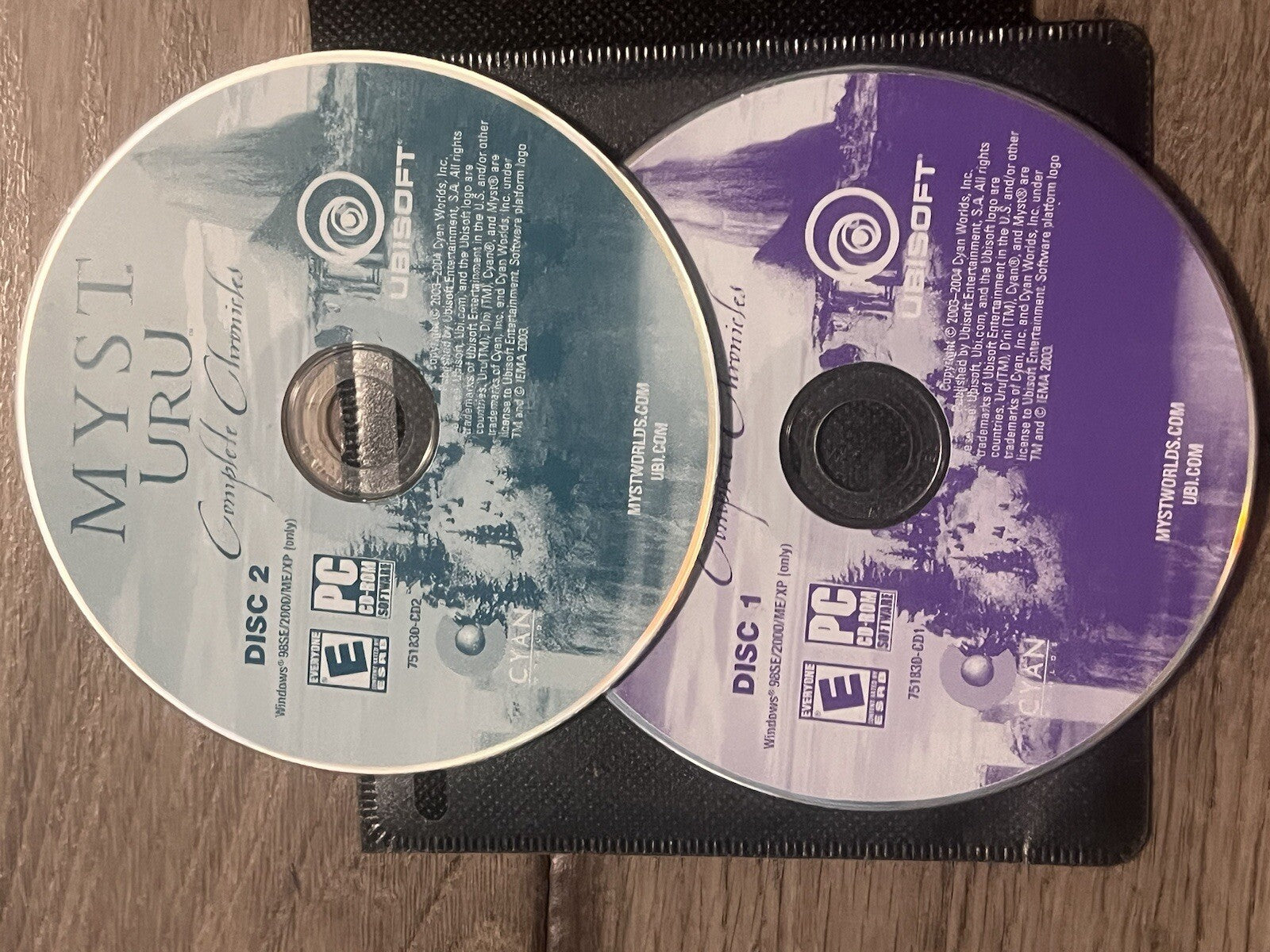 Myst Uru Complete Chronicles (PC Video Game CD, 2003) DISCS ONLY