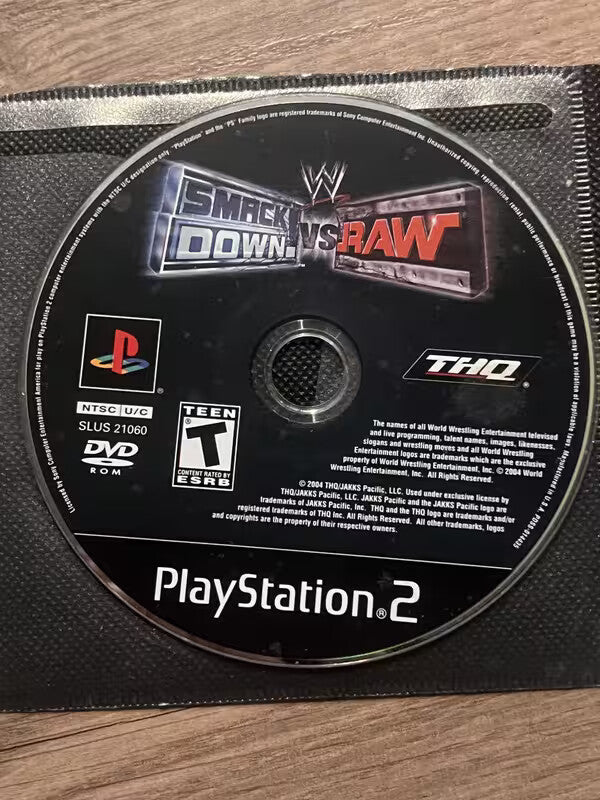 WWE Smackdown vs. Raw (Sony Playstation 2, 2004) DISC ONLY
