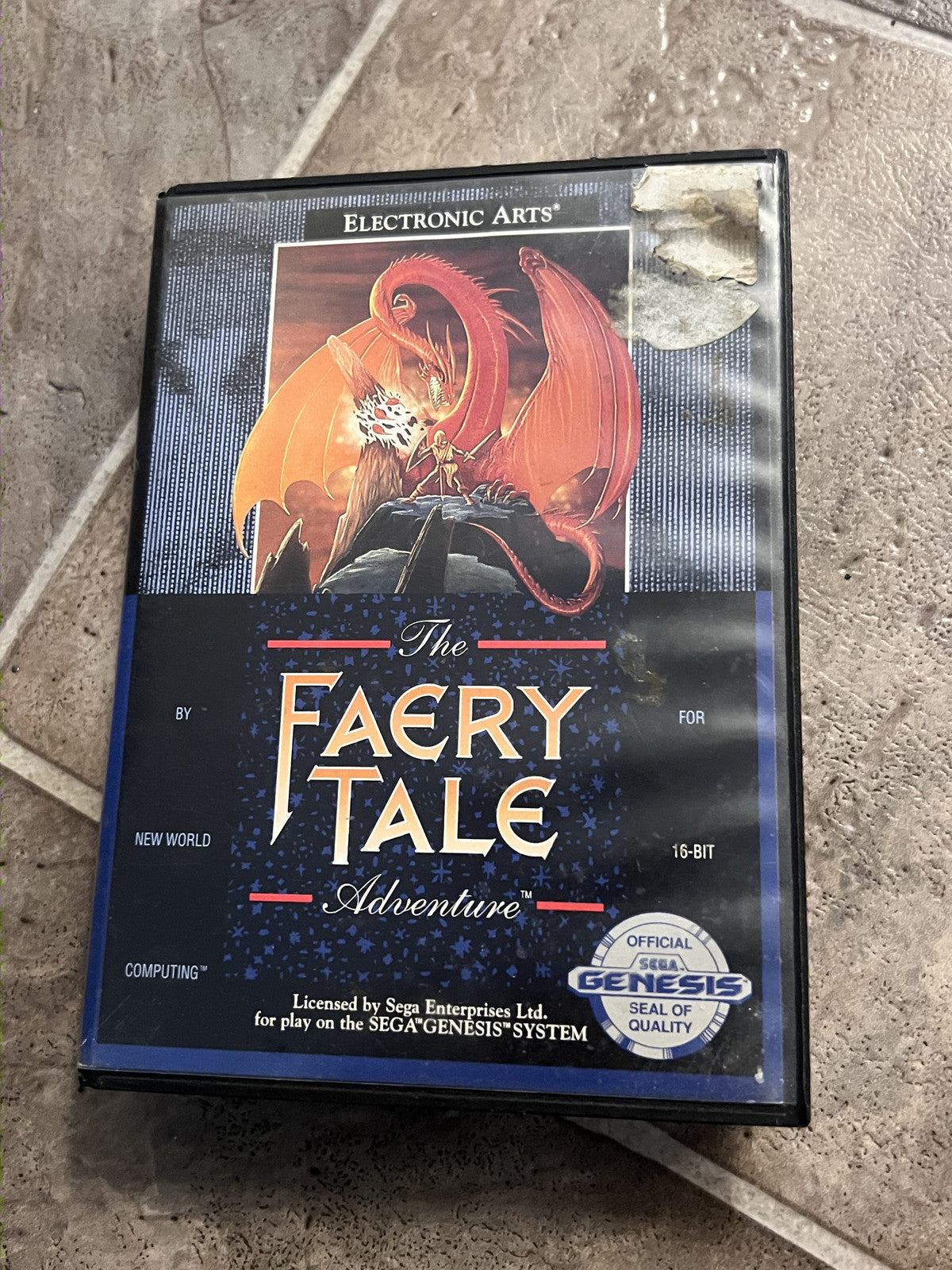 Faery Tale Adventure (Sega Genesis, 1991) case, manual, and insert.  NO MANUAL