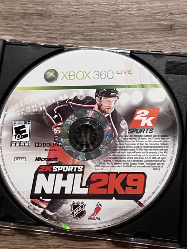 NHL 2K9 (Microsoft Xbox 360, 2008) DISC ONLY