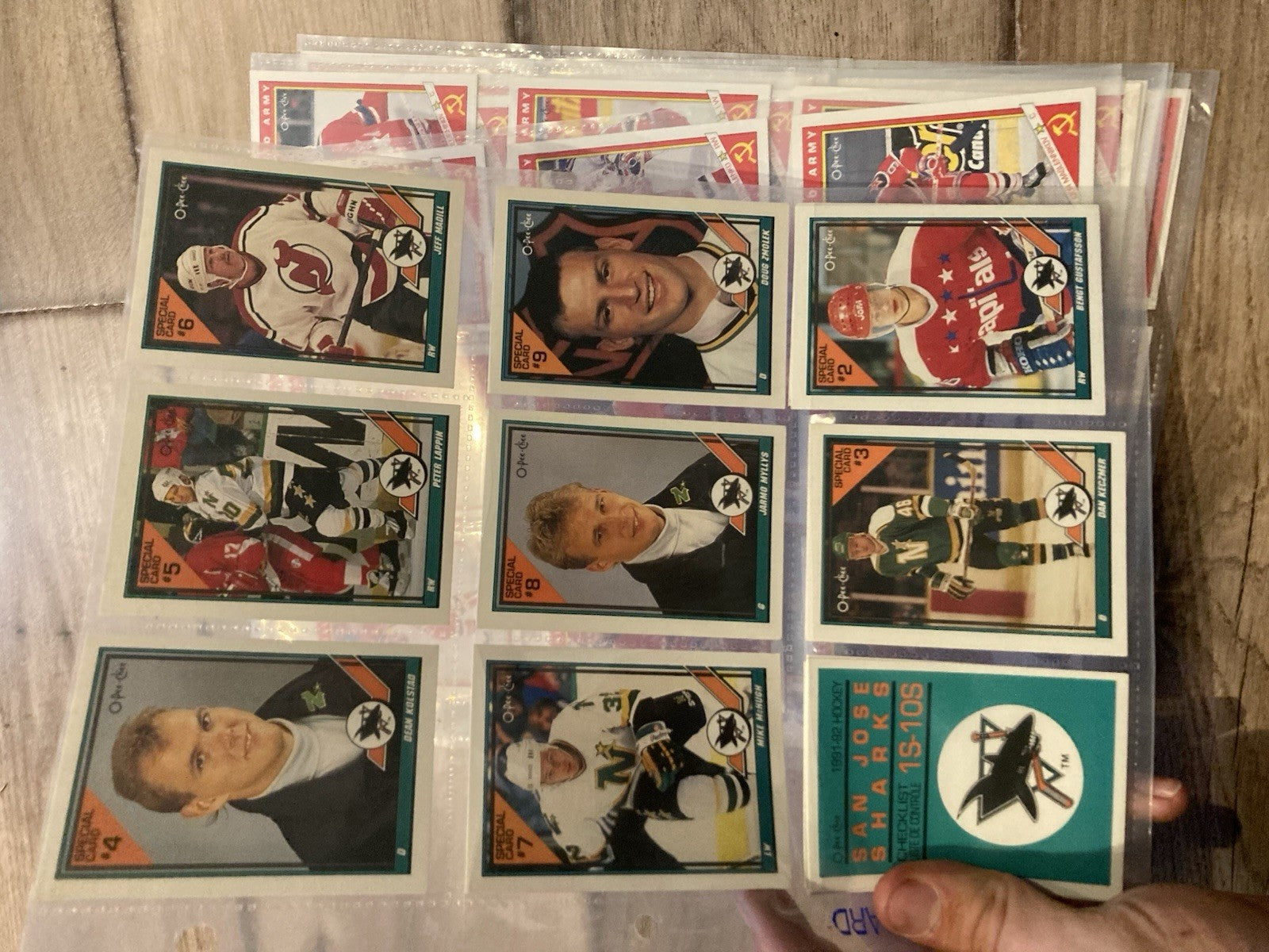 1991-92 O-PEE-CHEE San Jose Sharks #1S-10S + RED ARMY #11R-66R Card Insert Sets