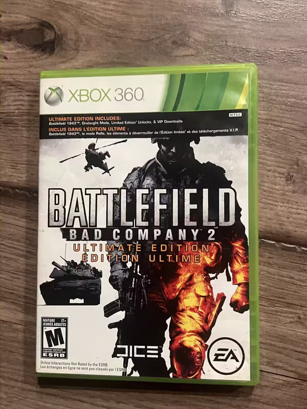 Battlefield: Bad Company 2 Ultimate Edition (Microsoft Xbox 360, 2010) NO MANUAL