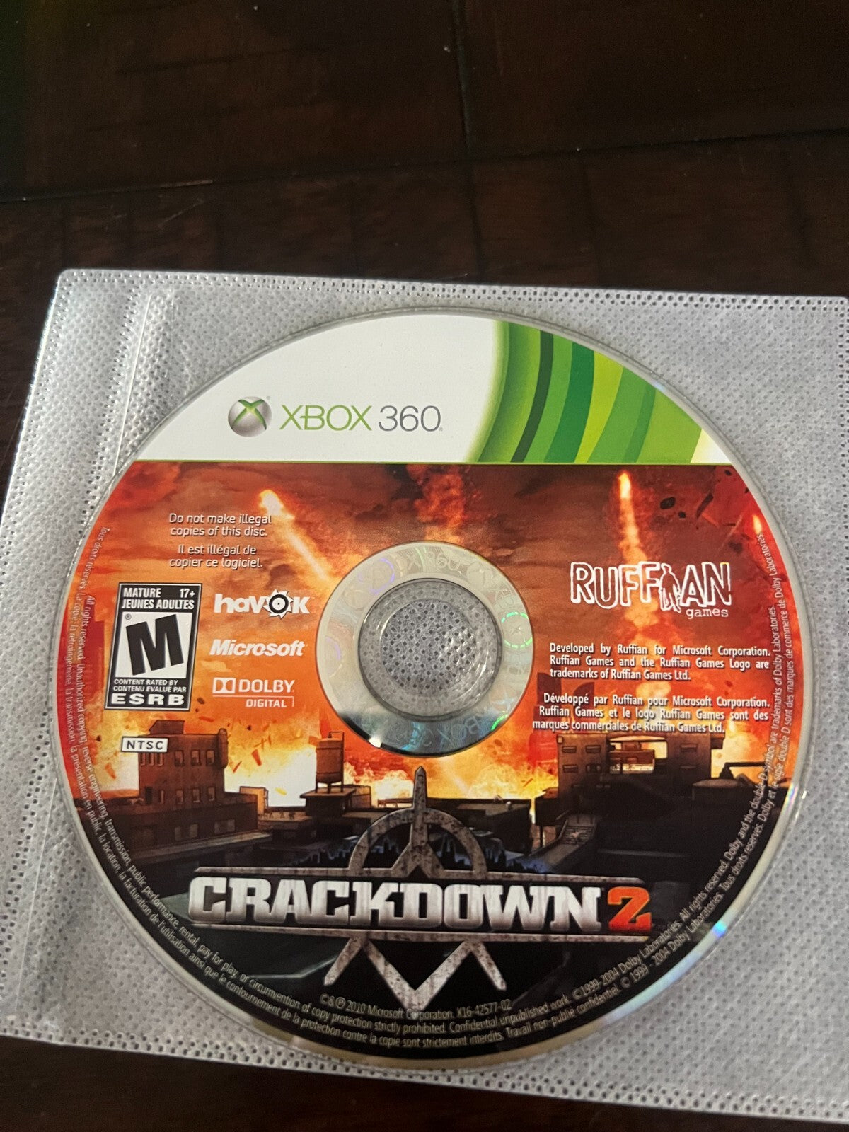 Crackdown 2 (Microsoft Xbox 360, 2010) DISC ONLY