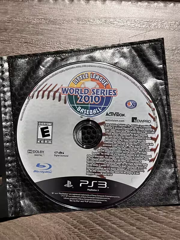Little League World Series Baseball 2010 (Sony Playstation 3, 2010) DISC ONLY