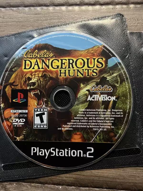 Cabela's Dangerous Hunts (Sony PlayStation 2 PS2, 2003) DISC ONLY