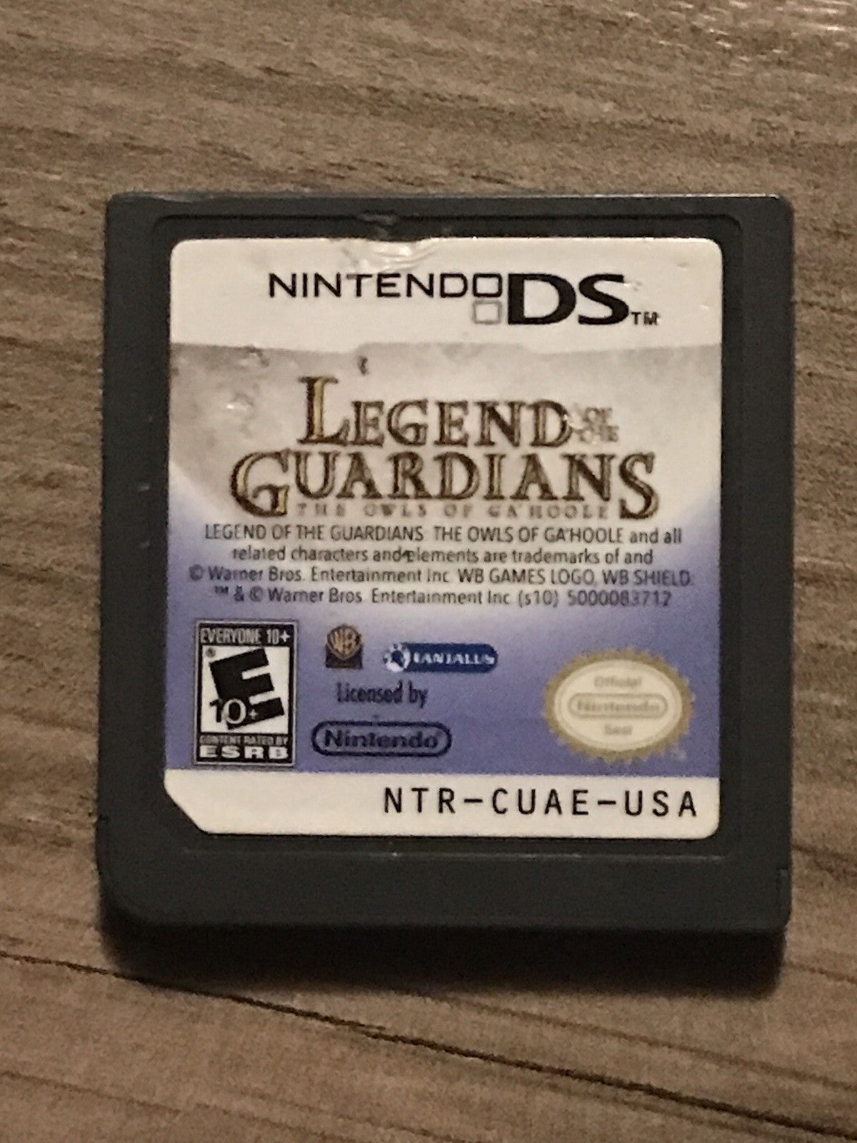 Legend of the Guardians: The Owls of Ga'Hoole (Nintendo DS, 2010) CART ONLY