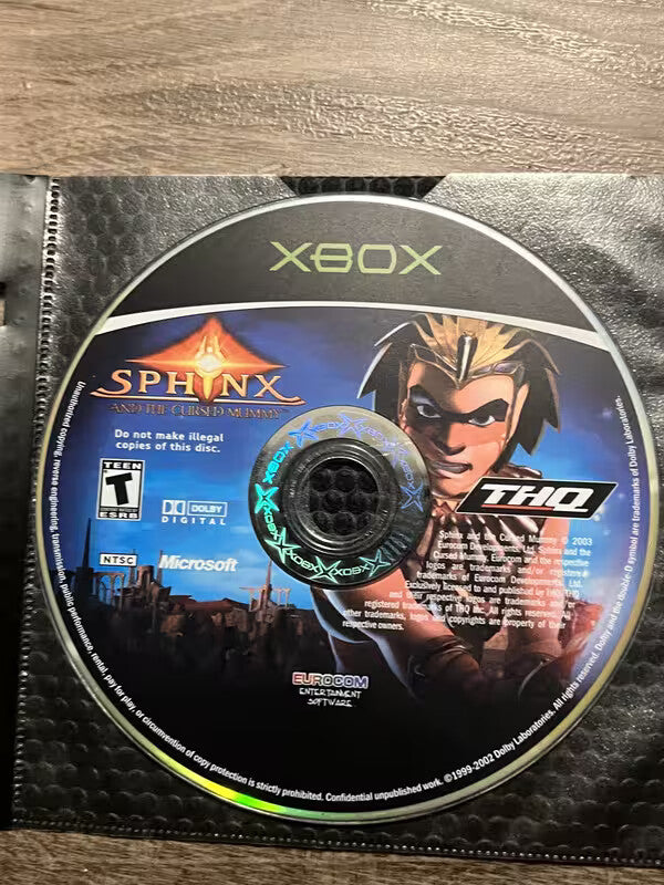 Sphinx and the Cursed Mummy (Microsoft Xbox, 2003) DISC ONLY