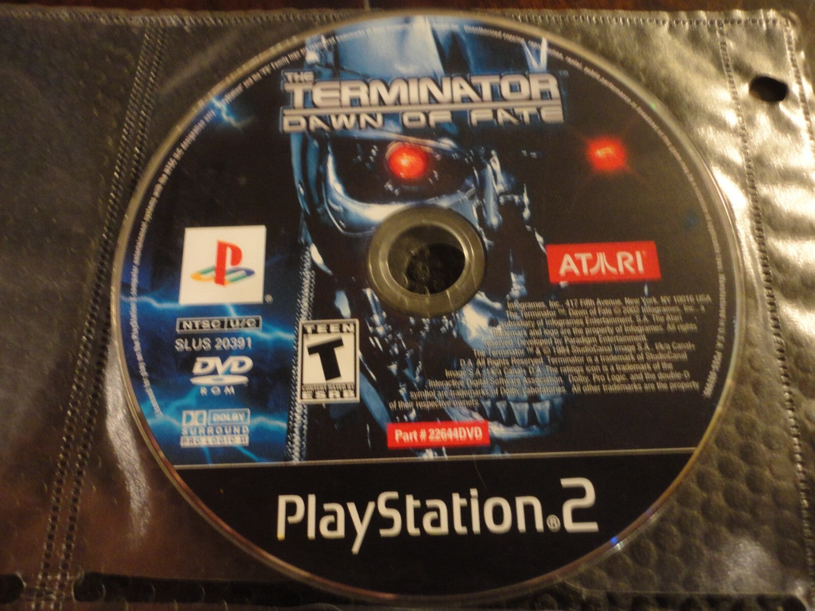 Terminator: Dawn of Fate (Sony PlayStation 2, 2002) DISC ONLY