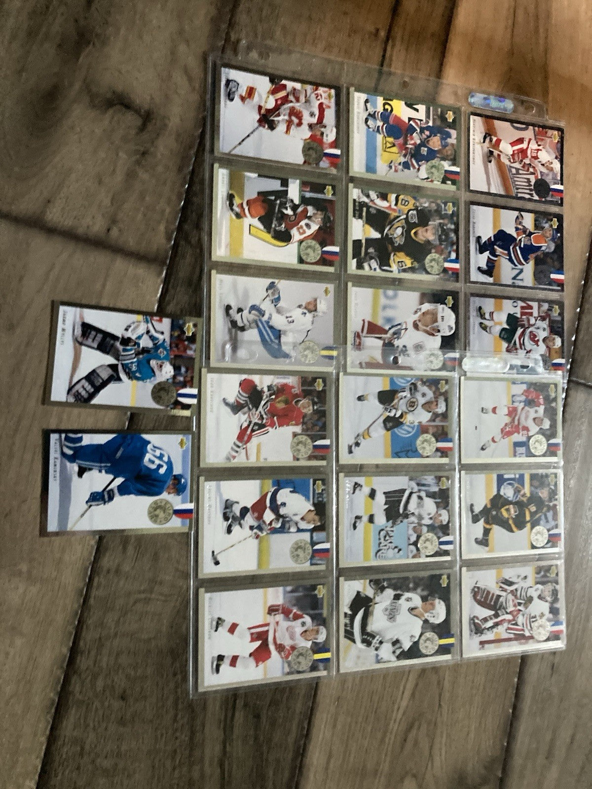 1992-93 Upper Deck Euro Stars Complete 20 Hockey Card Insert Set Lot