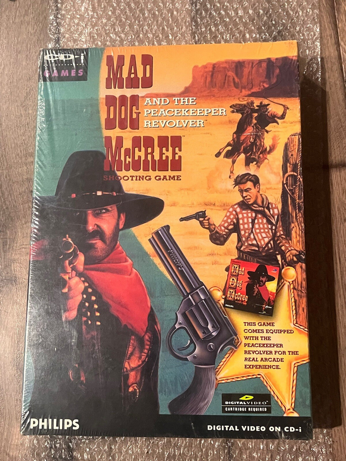 Mad Dog McCree Peacekeeper Revolver Bundle (Philips CD-i, 1994) BRAND NEW SEALED