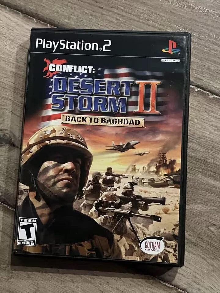 Conflict: Desert Storm II - Back to Baghdad (Sony PlayStation 2, 2003) NO MANUAL
