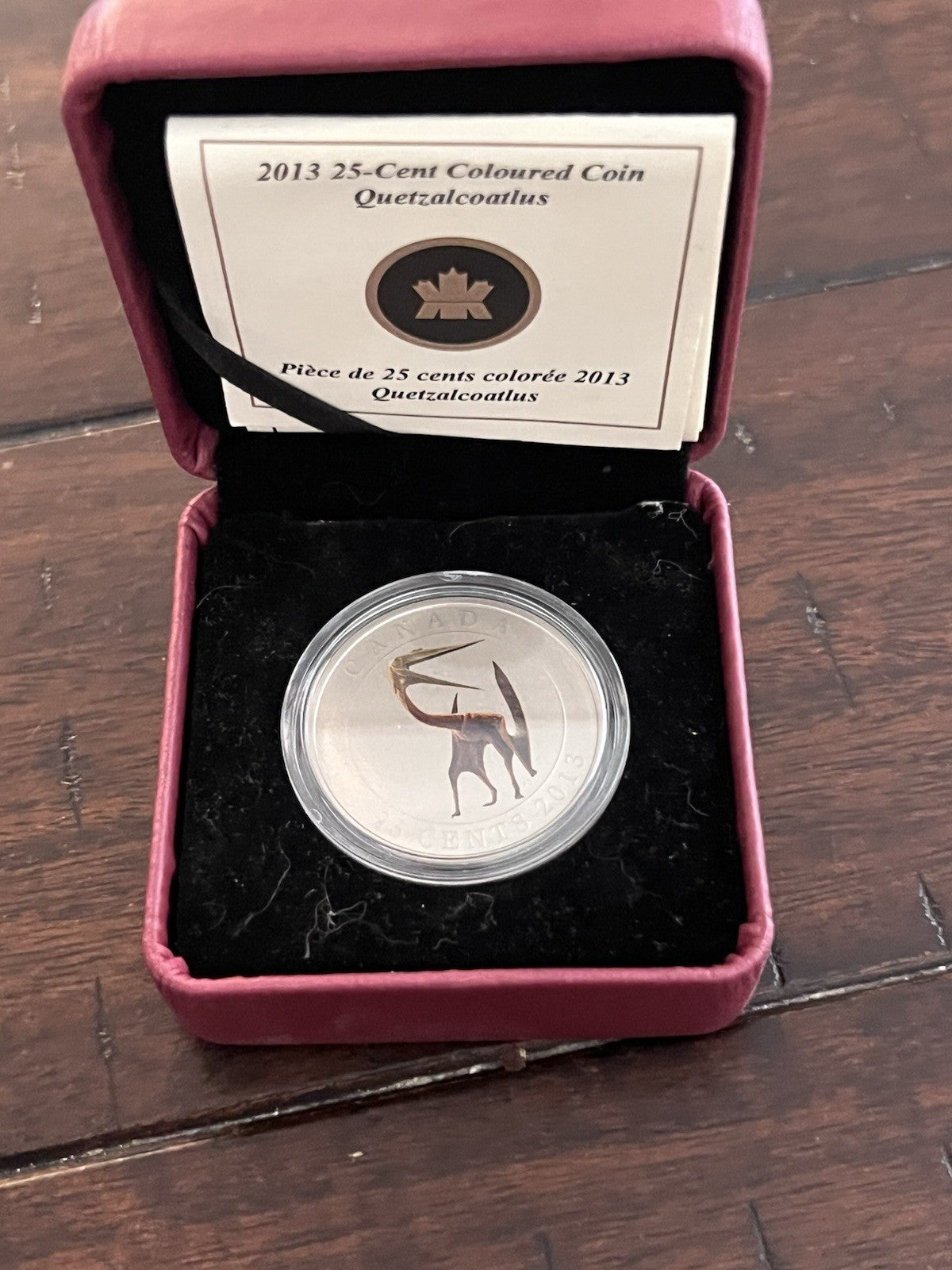 2013 Canada 25 Cent Coin Quetzalcoatlus Prehistoric Creatures (NO OUTER BOX)