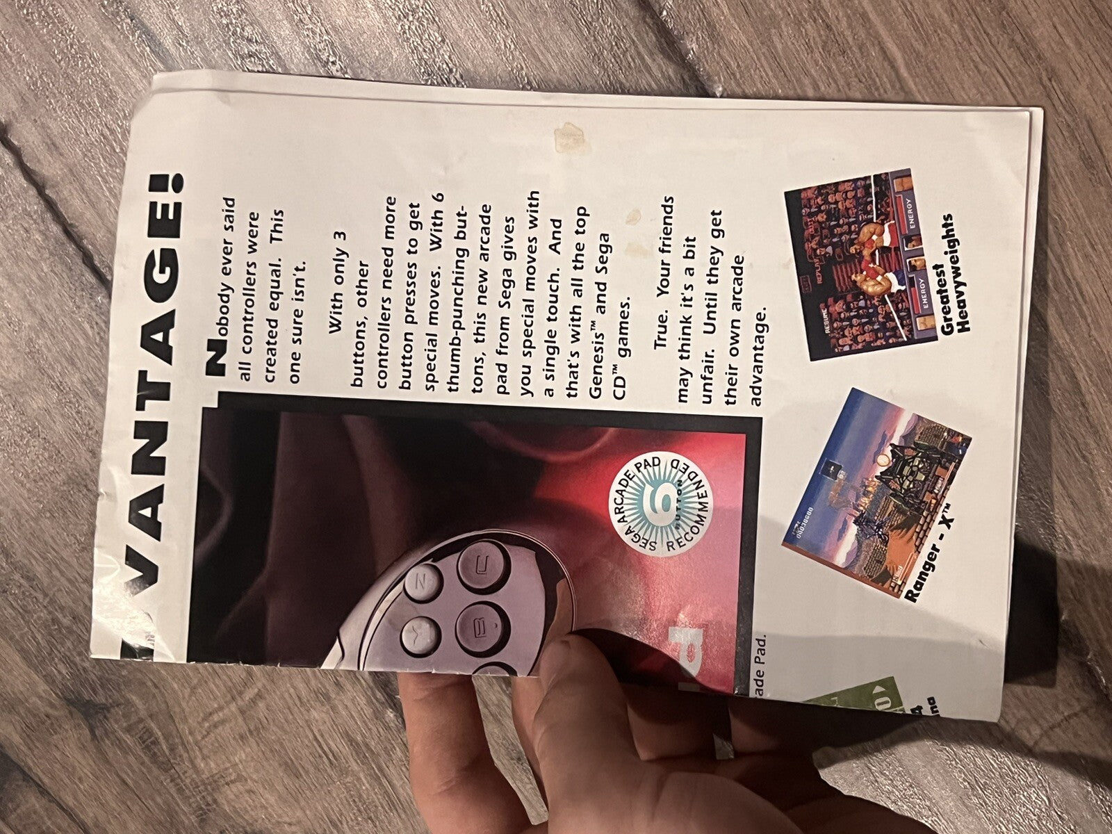 Arcade Advantage Controller Activated Insert Sega Genesis 1994 670-4205