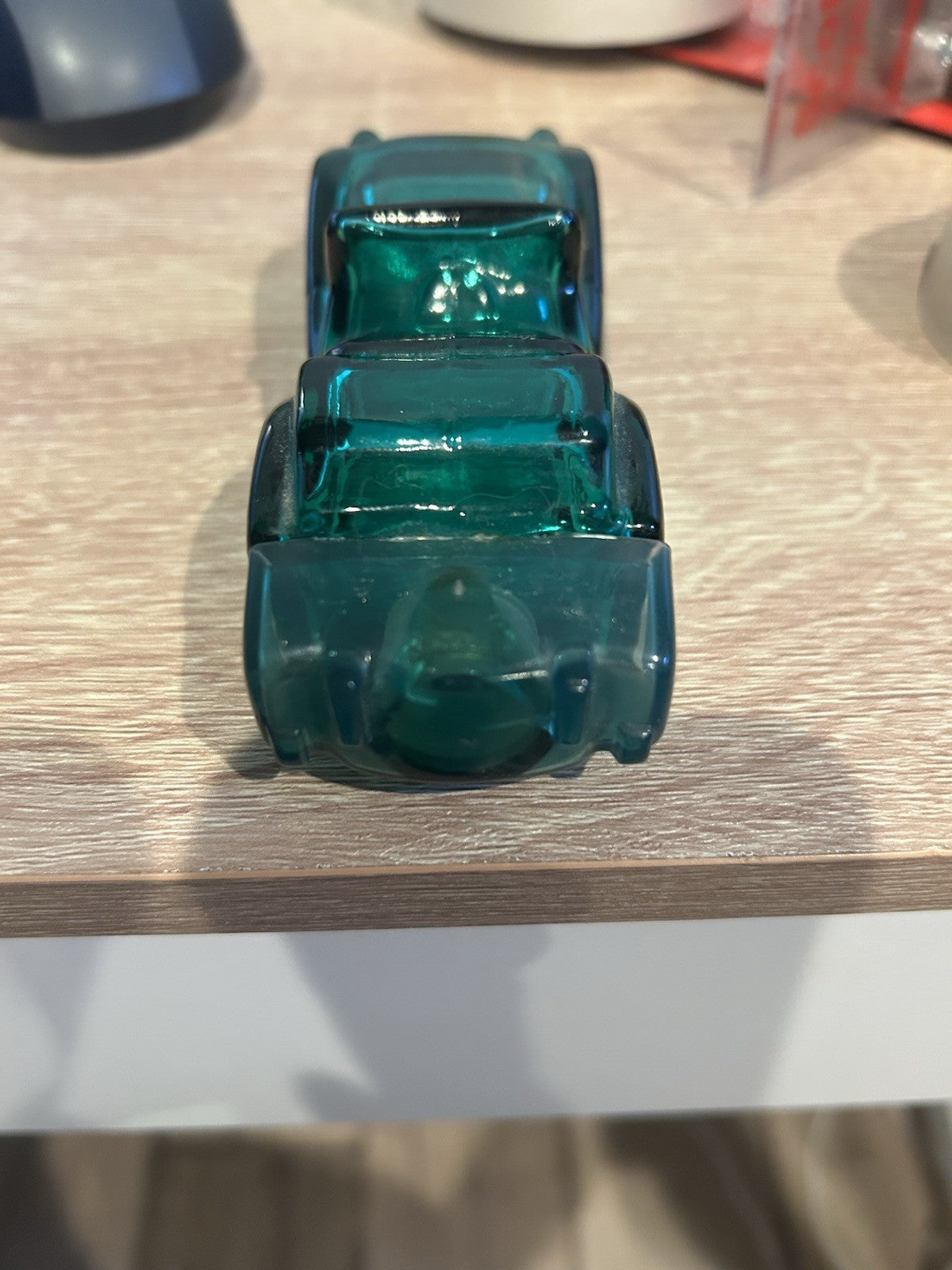 5cm By 13cm Blue Stained Cologne Bottle Car Vintage Avon Decanter's