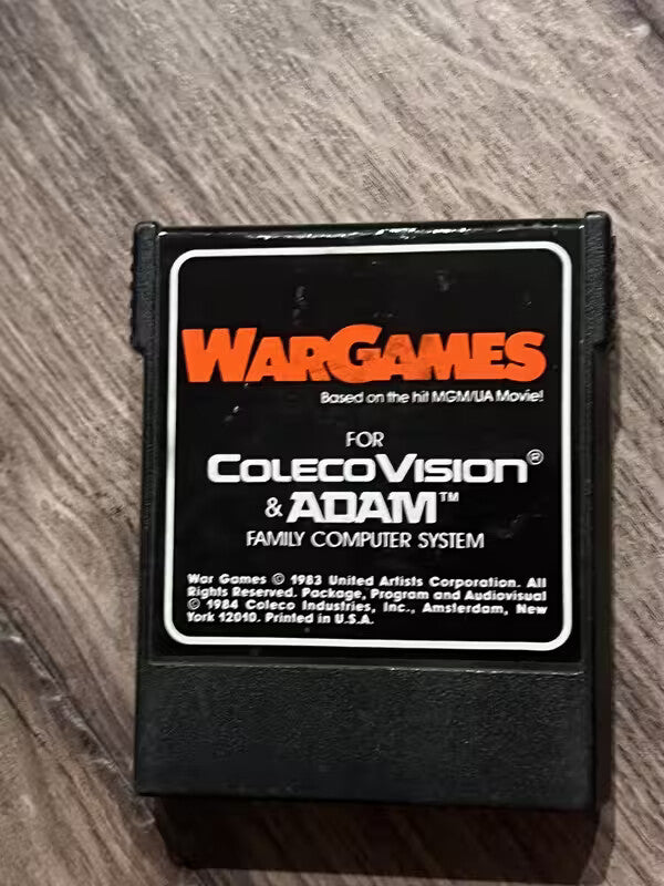 WarGames (ColecoVision, 1984) CART ONLY WITH OVERLAY