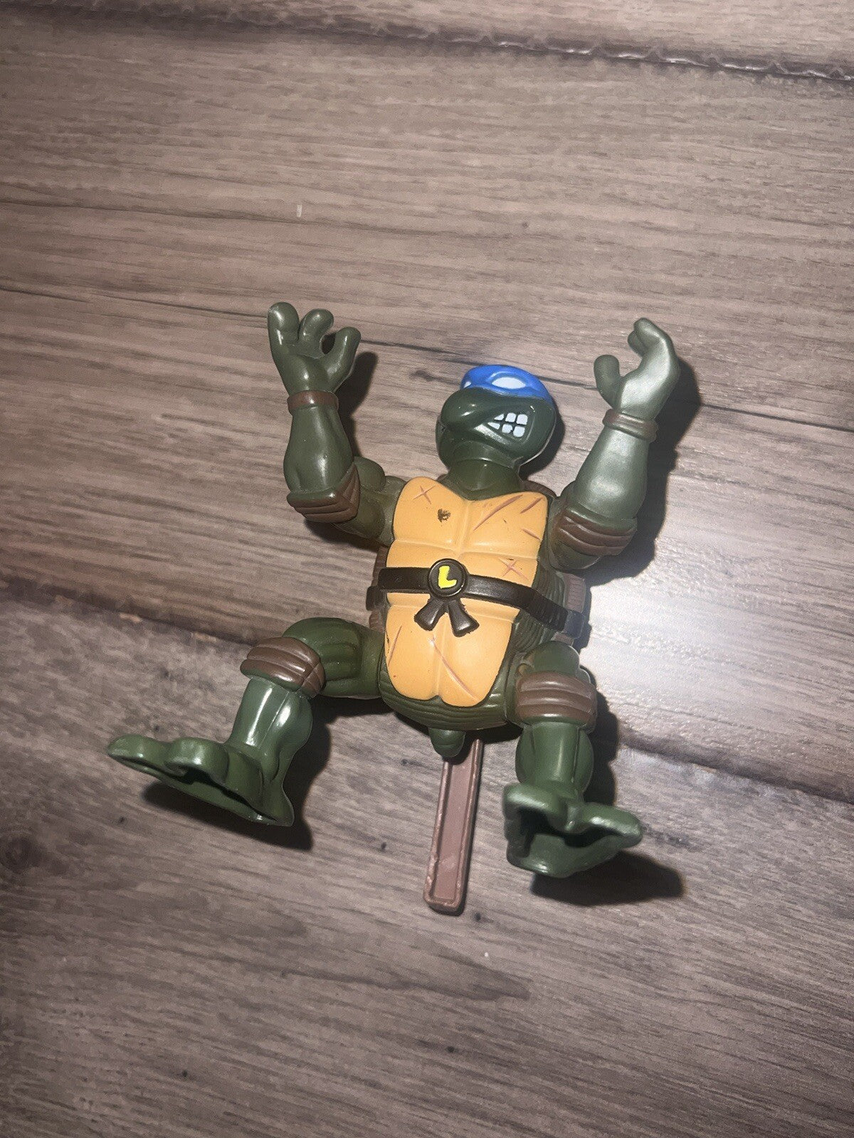 1993 Teenage Ninja Turtles TMNT Somersault Samurai Leo Figure Toy Leonardo
