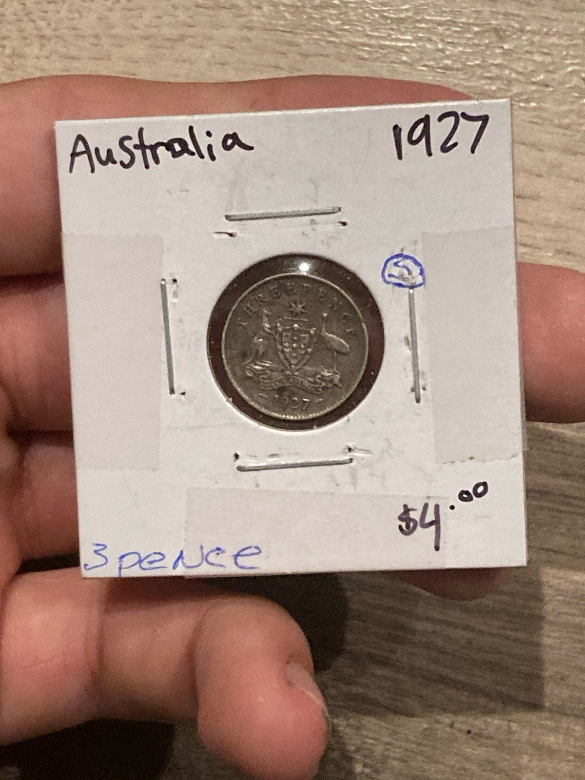 1917-M Australia 3 Pence Silver Coin