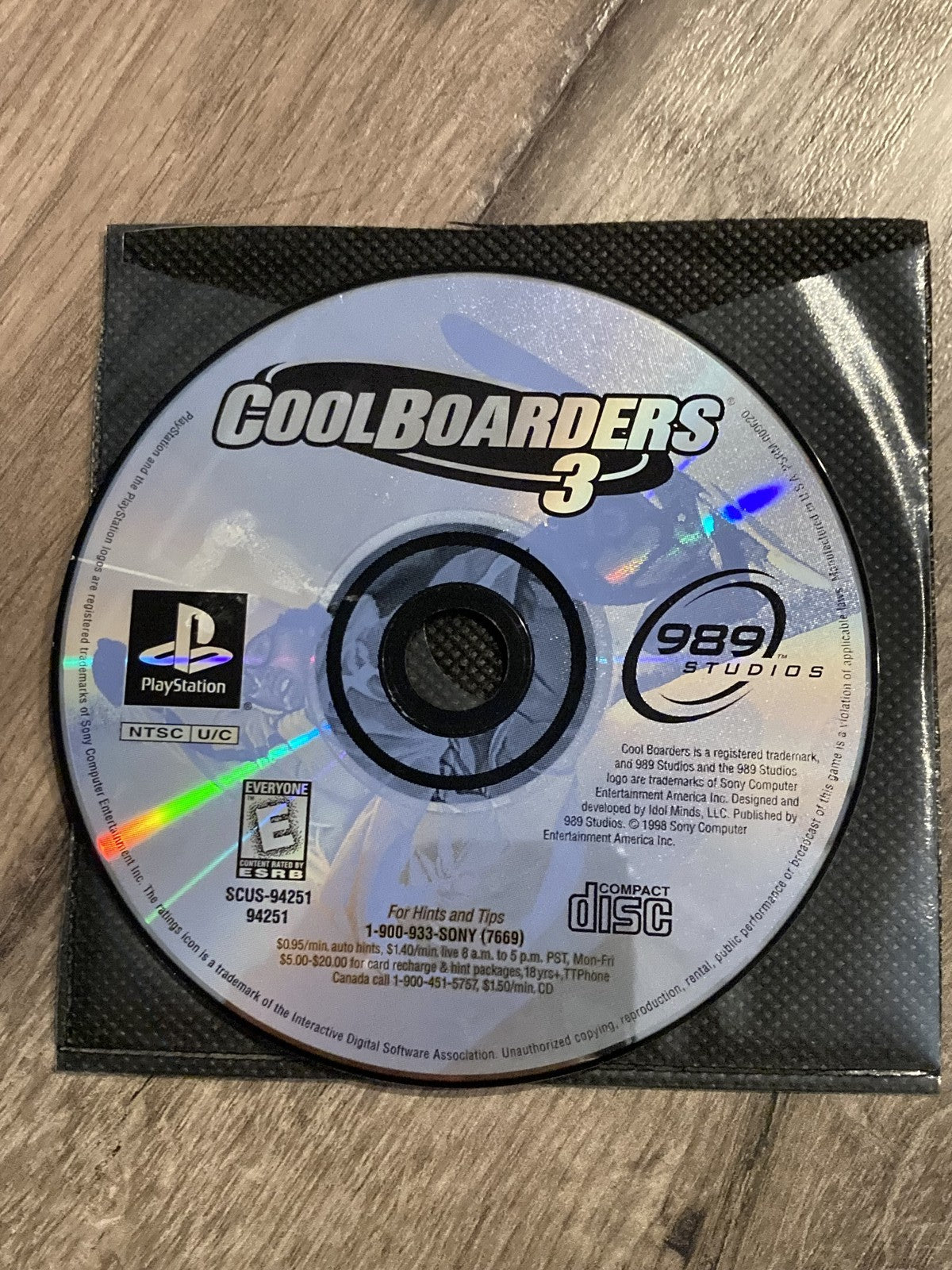 Cool Boarders 3 (Sony Playstation 1 PS1, 1998) DISC ONLY