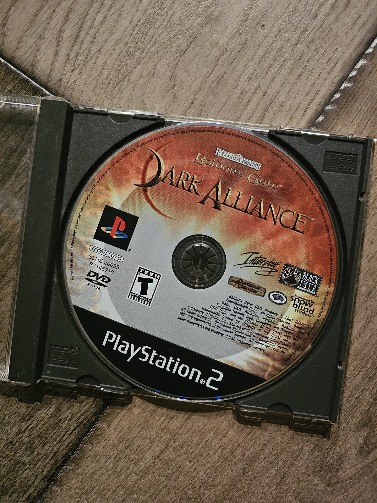 Baldur's Gate Dark Alliance (Sony Playstation 2 PS2, 2001) DISC ONLY