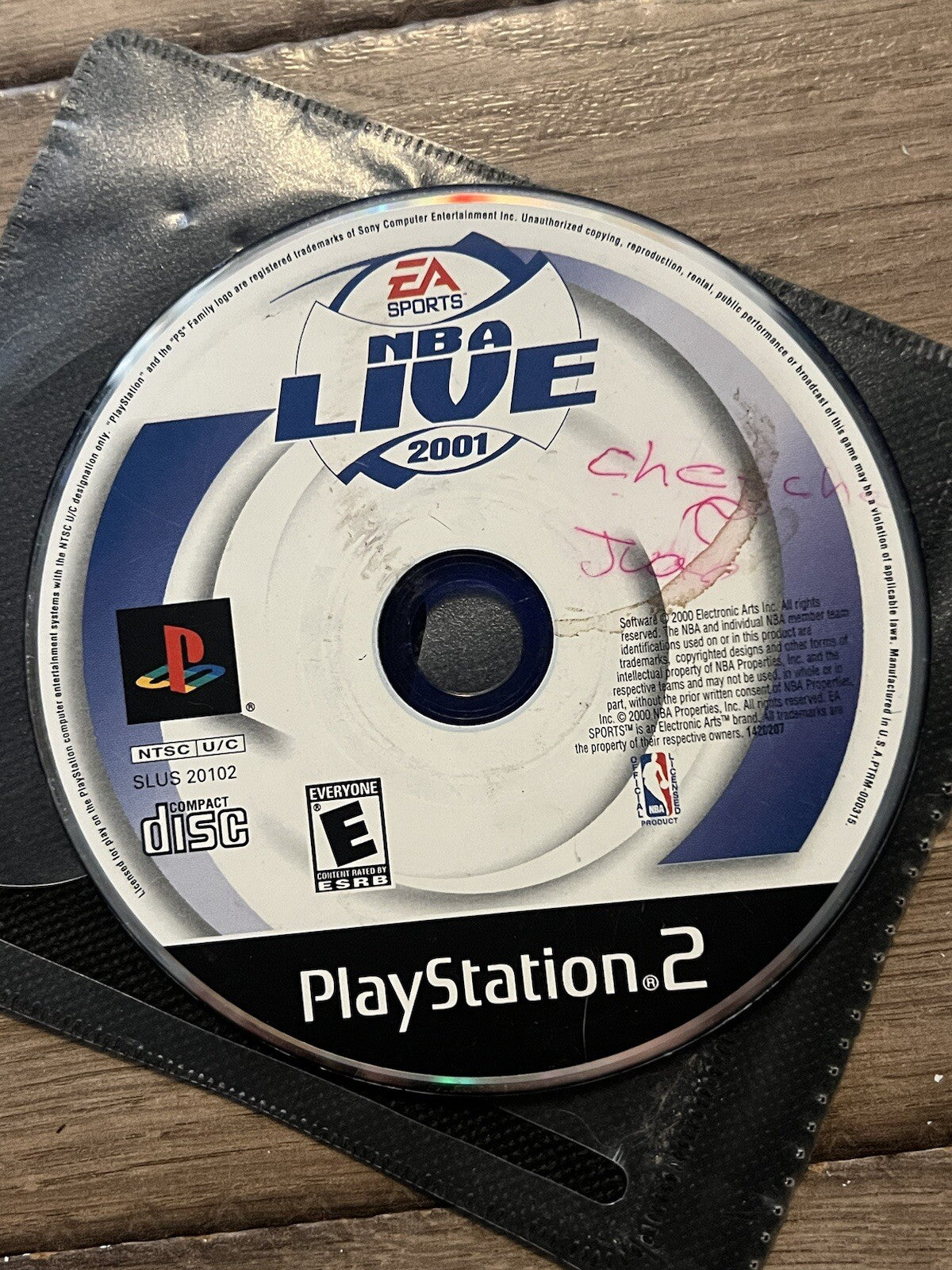 NBA Live 2001 (Sony PlayStation 2, 2001) DISC ONLY