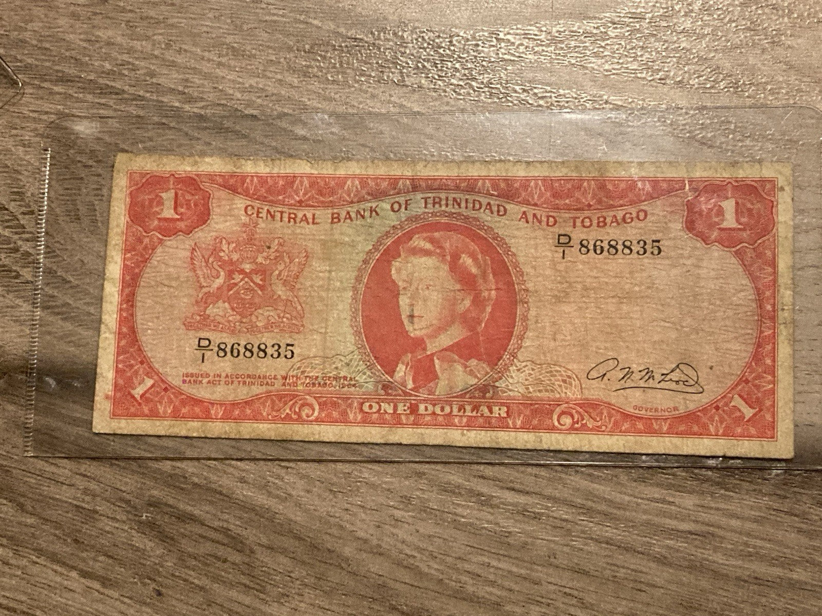 1964 Trinidad And Tobago $1 Banknote